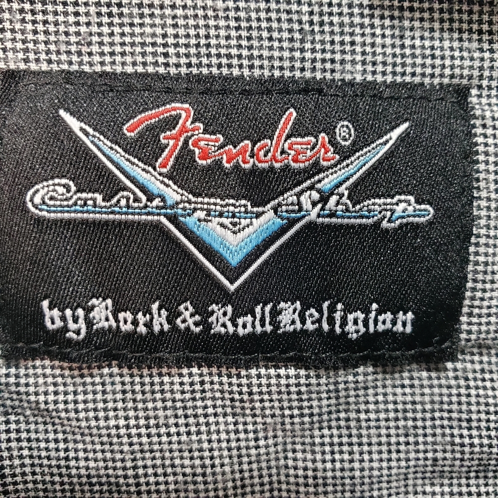 Fender Custom Shop Men's Red Cotton Plaid Snap Up - Picture 3 of 10
